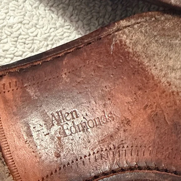 Allen Edmonds Brown Leather Monk Strap Dress Loafers - Picture 8 of 12